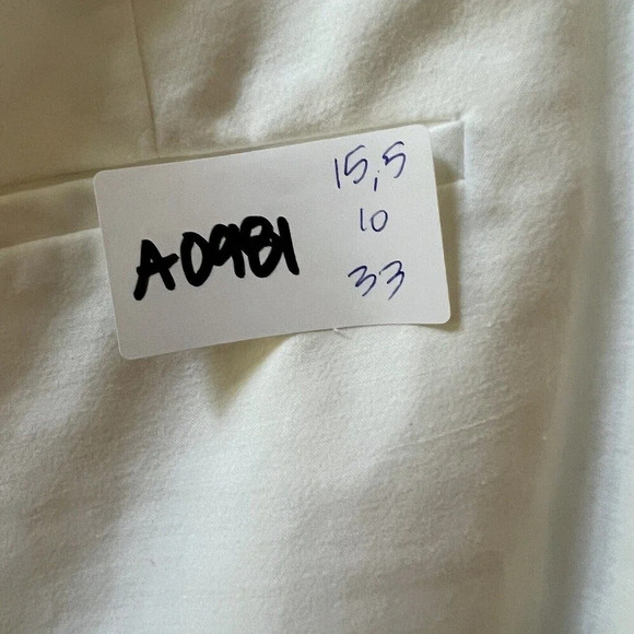 Yansi Fugel White Cotton Spandex Wide Leg Chino Pants Womens 6 Flat Front Mid - Picture 10 of 10